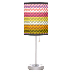 Colorful Chevron Zigzag Pattern 3 Table Lamp