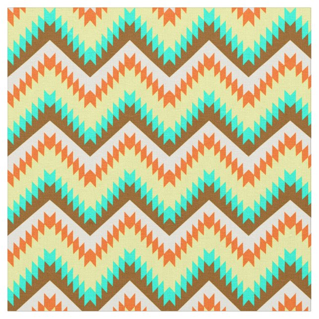 Colorful Chevrons Zig Zag Fabric (Close Up)