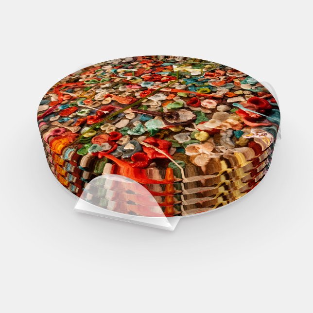Colorful Chewed Gum Coaster Set (Set)