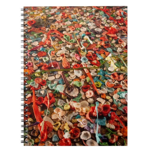 Colorful Chewed Gum Spiral Photo Notebook (Front)