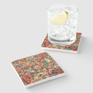 Colorful Chewed Gum Stone Coaster