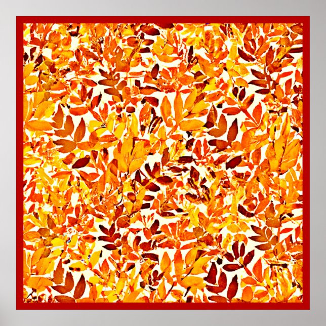 Colorful Chic Chroma Canopy Stylish Foliage Poster (Front)