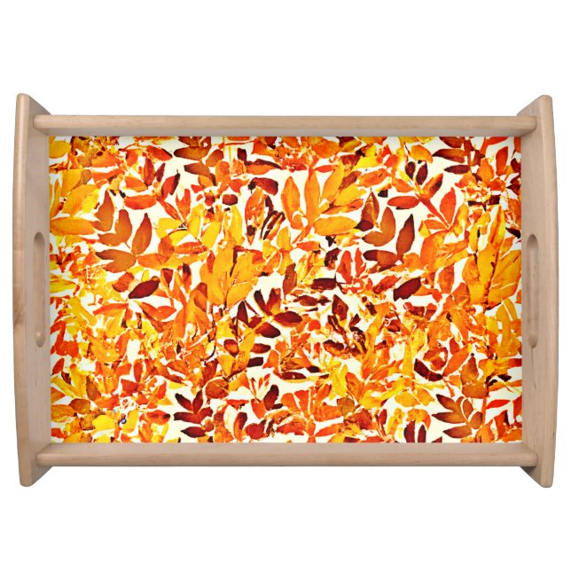 Colorful Chic Chroma Canopy Stylish Foliage Serving Tray (Front)