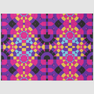 Colorful Chic Op Art Mosaic Geometric Pattern Tissue Paper