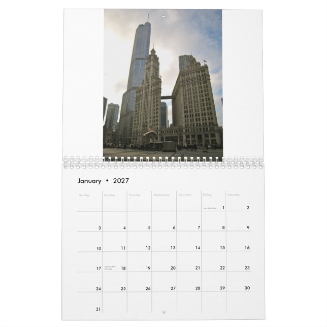 Colorful Chicago 2013 Calendar (Jan 2027)