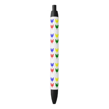 Colorful Chicken Black Ink Pen by BestLook at Zazzle