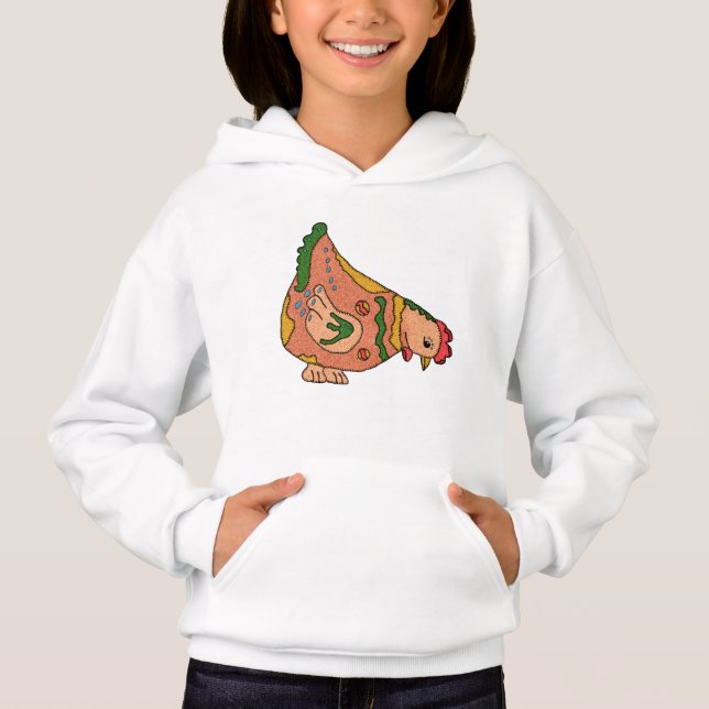 colorful chicken hoodie (Front)
