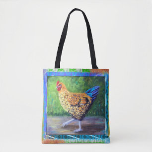 Colorful Chicken Tote Bag