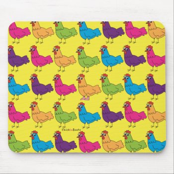 Colorful Chickens Mousepad by ChickinBoots at Zazzle