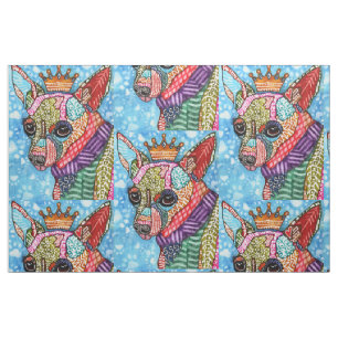 Colorful Chihuahua Pop Art Fabric