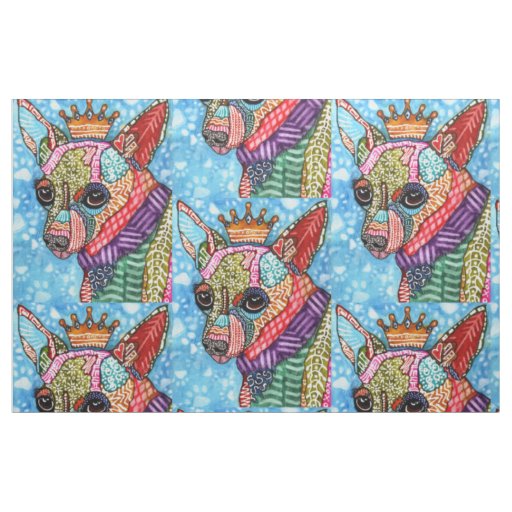 Colorful Chihuahua Pop Art Fabric