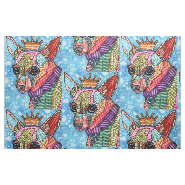 Colorful Chihuahua Pop Art Fabric (Fat Quarter)