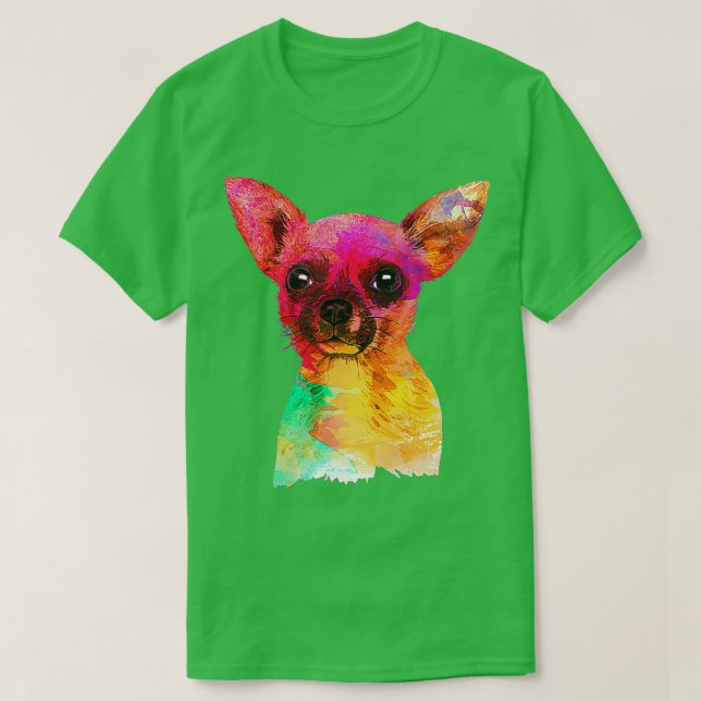 Colorful Chihuahua  T-Shirt (Design Front)