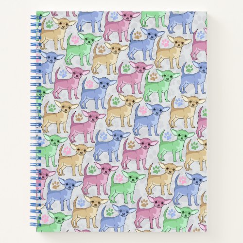 Colorful Chihuahuas Lovers Design Notebook