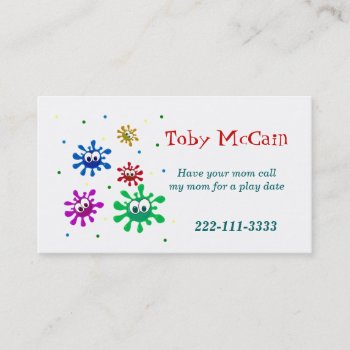 Colorful Children Calling Card by Lilleaf at Zazzle