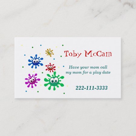 Colorful Children Calling Card