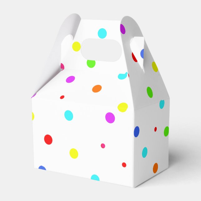 Colorful Children’s Birthday Party Favor Boxes (Front Side)