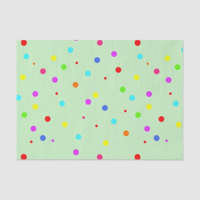 Colorful Children’s Birthday Party Tissue Paper (Front)