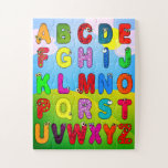 Colorful Children's Alphabet Jigsaw Puzzle<br><div class="desc">Fun colorful alphabet jigsaw puzzle with very large pieces for children. Create a custom jigsaw puzzle from your own photo or picture.</div>