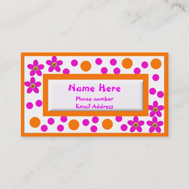 Colorful Childrens Calling Cards (Front)