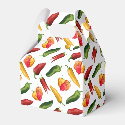 Colorful Chili peppers Favor Boxes