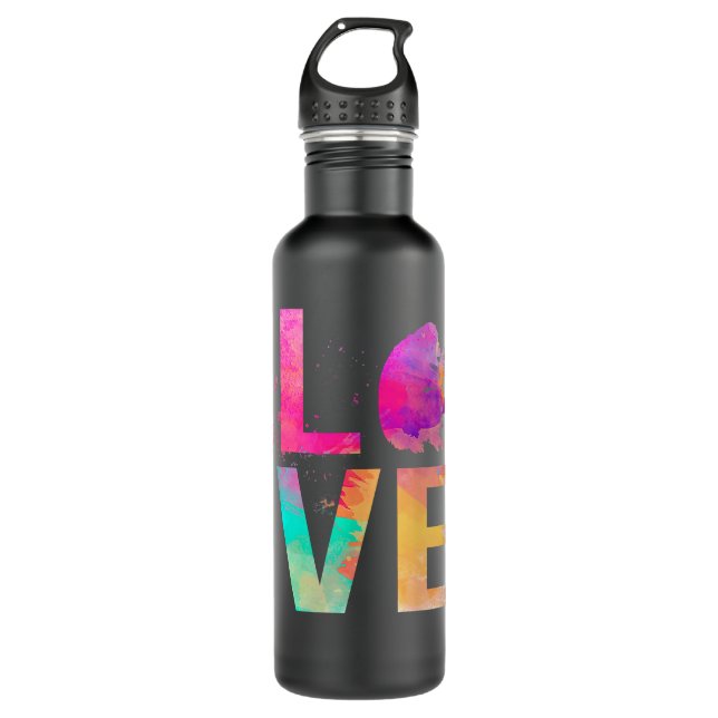 Colorful Chimpanzee Mom Gifts Chimpanzee Stainless Steel Water Bottle (Front)
