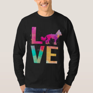 Colorful Chinese Crested Dog Mom Gifts Chinese Cre T-Shirt