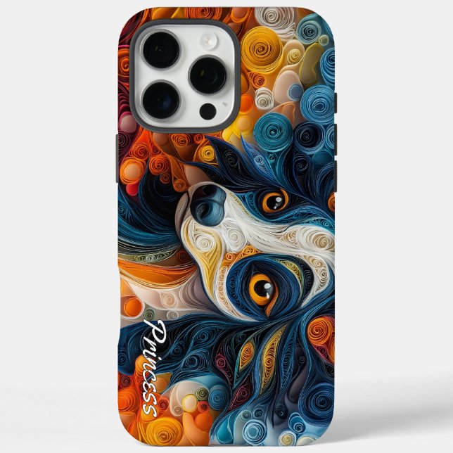 Colorful Chinese Crested Portrait Case-Mate iPhone Case (Back)