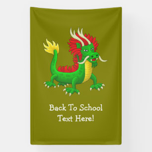 Colorful Chinese Dragon Banner