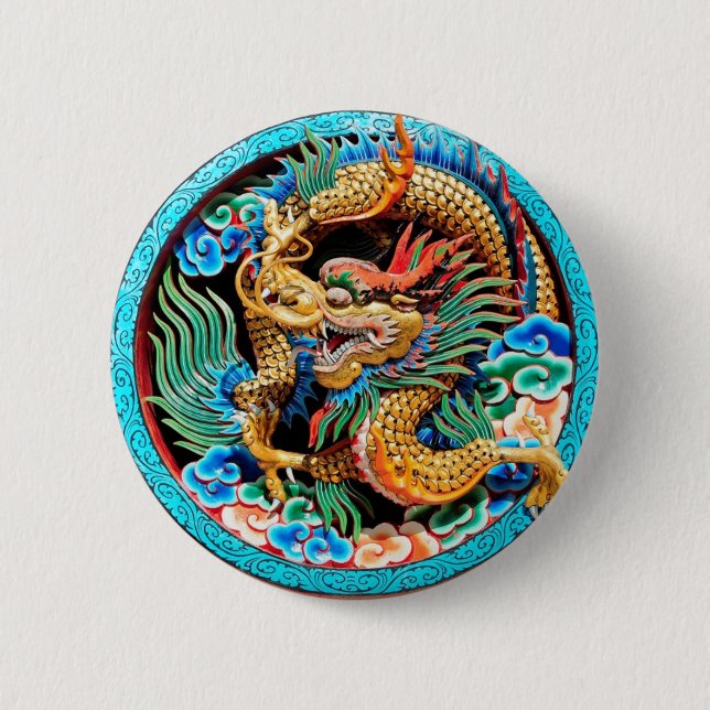 COLORFUL CHINESE DRAGON BUTTON (Front)