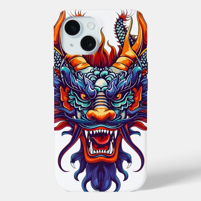 Colorful Chinese Dragon Case-Mate iPhone Case (Back)
