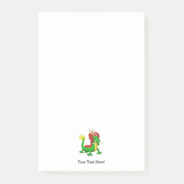 Colorful Chinese Dragon Post-it Notes (Front)