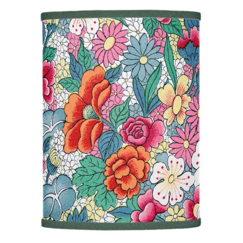 Colorful Chinese Floral Pattern Lamp Shade