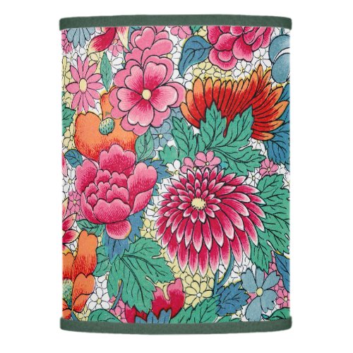 Colorful Chinese Floral Pattern Lamp Shade