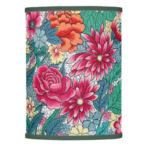 Colorful Chinese Floral Pattern Lamp Shade