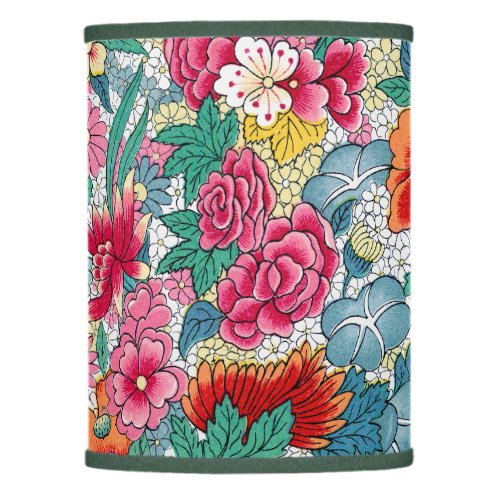 Colorful Chinese Floral Pattern Lamp Shade