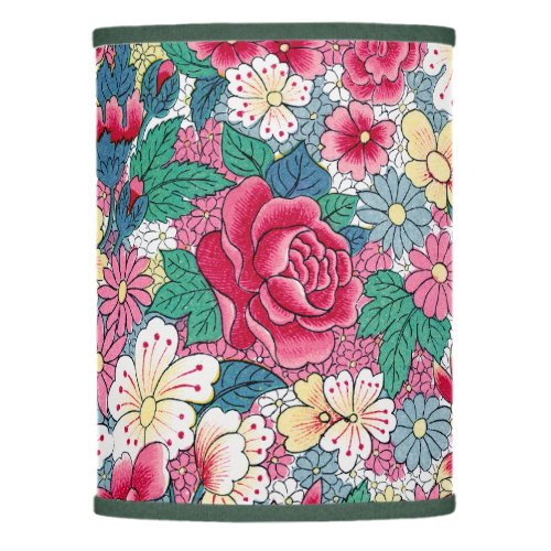 Colorful Chinese Floral Pattern Lamp Shade