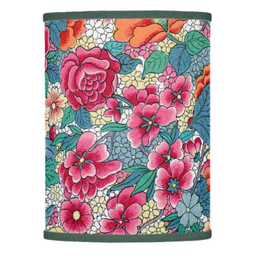 Colorful Chinese Floral Pattern Lamp Shade