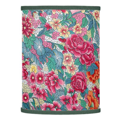 Colorful Chinese Floral Pattern Lamp Shade