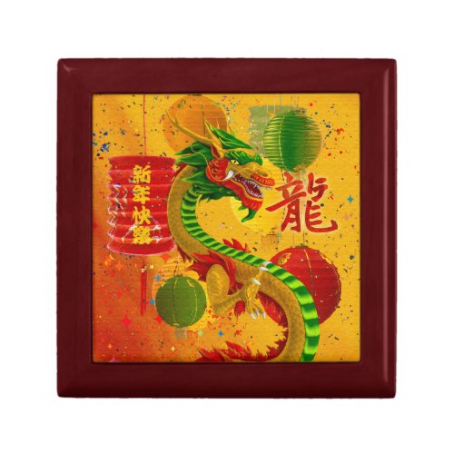 Colorful  Chinese New year of the Dragon 2024 Gift Box