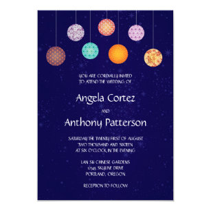 Chinese Lantern Wedding Invitations Zazzle Colorful Chinese Pattern Paper Lanterns Wedding Invitation