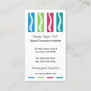 Colorful Chiropractic Business Cards