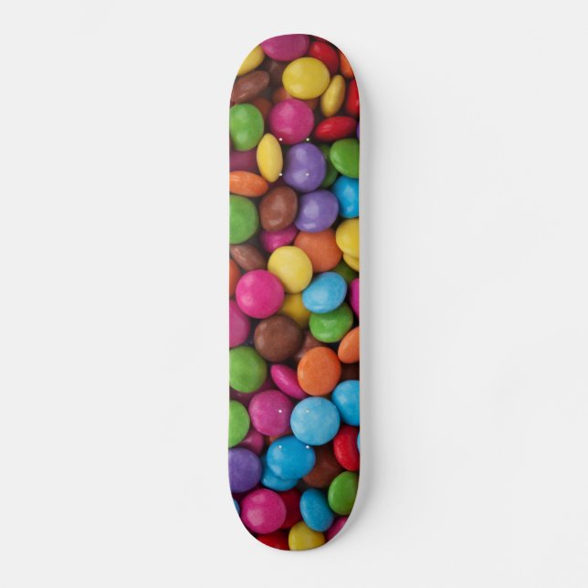 Colorful Chocolate Buttons Skateboard (Front)