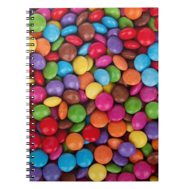Colorful Chocolate Candies Notebook (Front)