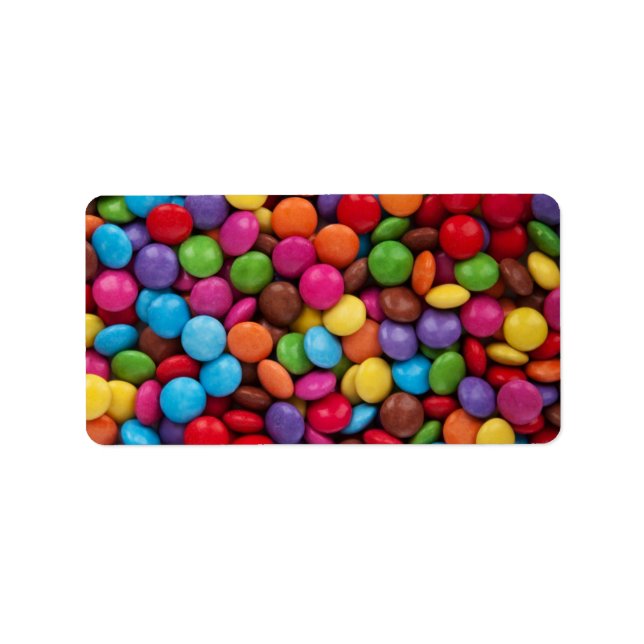 Colorful Chocolate Candy Label (Front)