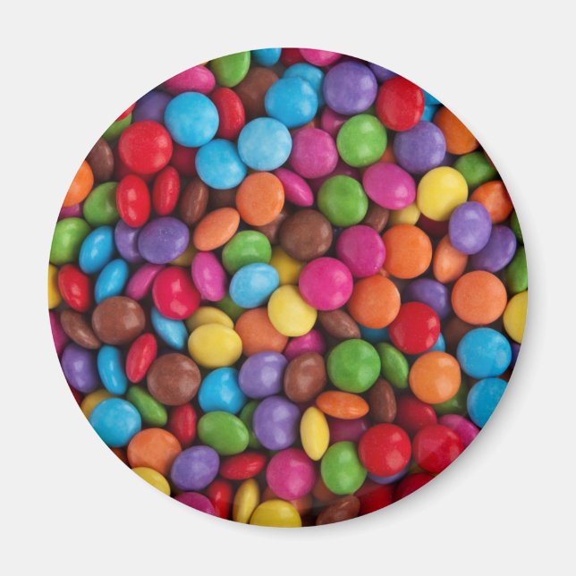 Colorful Chocolate Candy Magnet (Front)