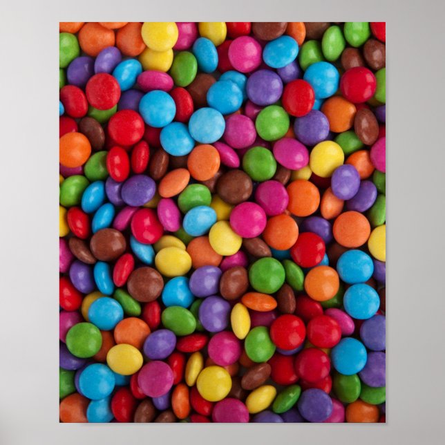Colorful Chocolate Candy Poster (Front)
