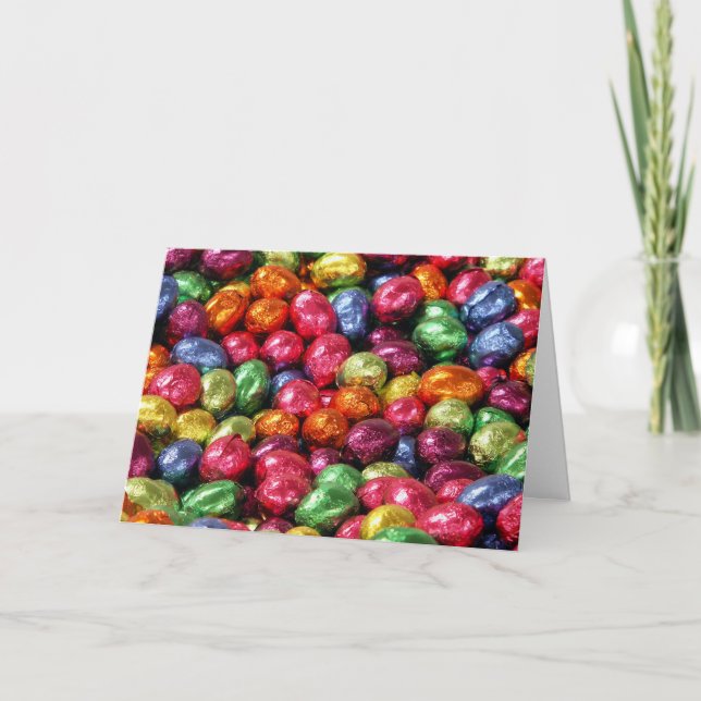 Colorful Chocolate Easter Eggs Card (Front)