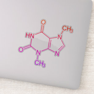 Colorful Chocolate Theobromine Molecule  Sticker