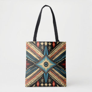 Colorful Choctaw Indian tribal pattern Tote Bag